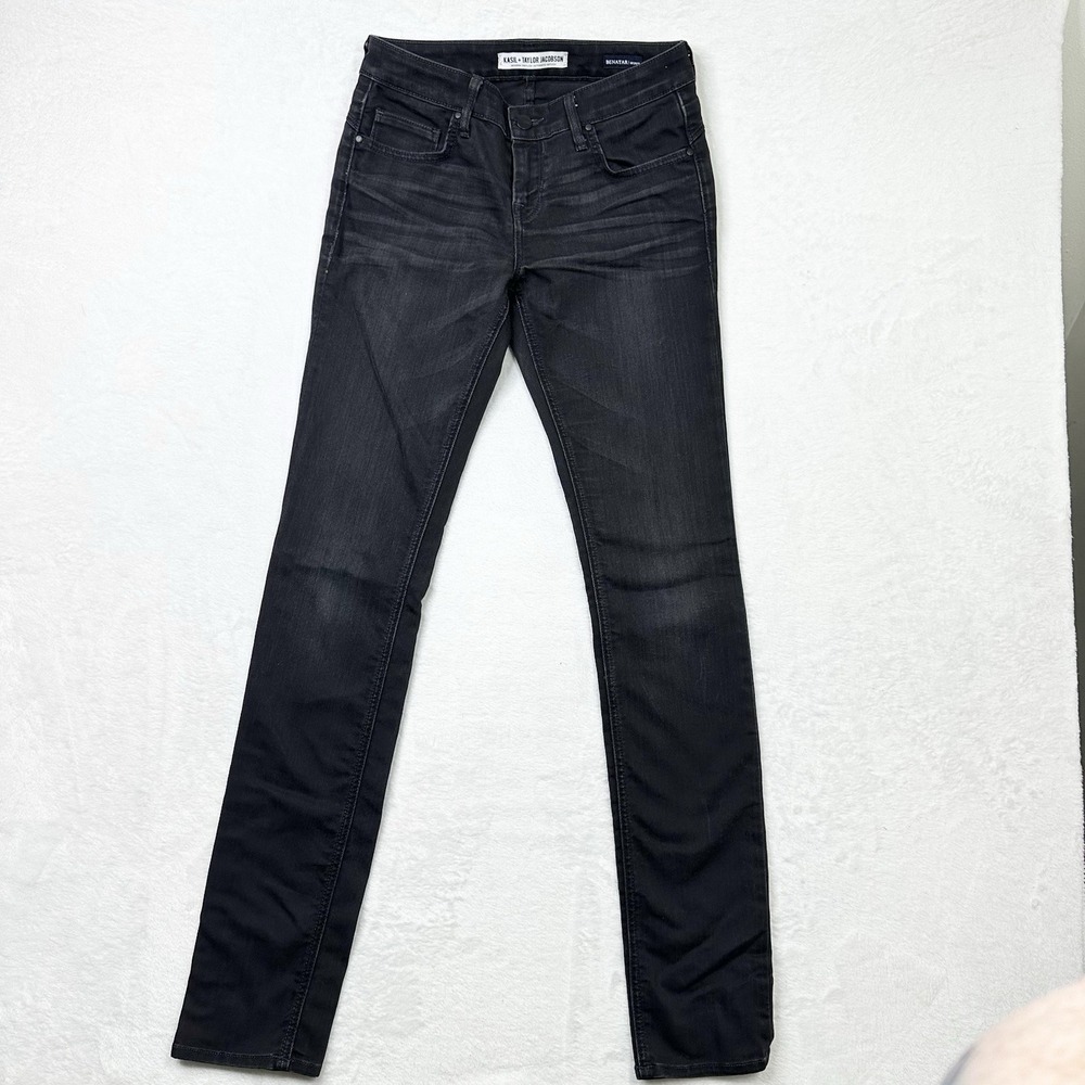 Kasil +‎ Taylor Jacobson Jeans Womens 27 Black Denim Benatar Skinny David Lim